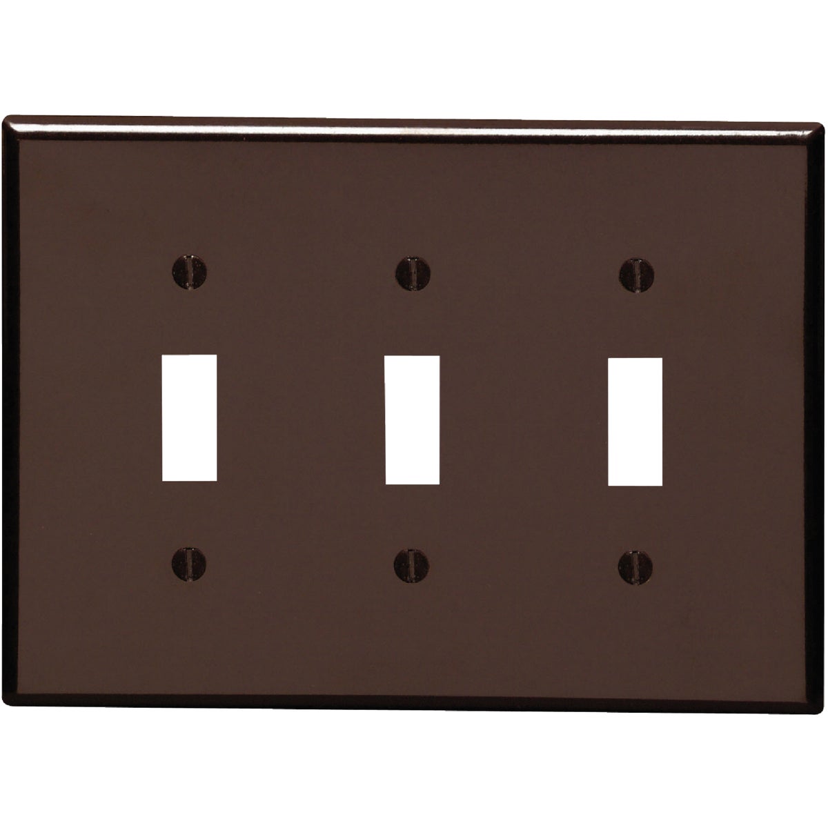 BRN 3-TOGGLE WALL PLATE - 80511 by Leviton Mfg Co