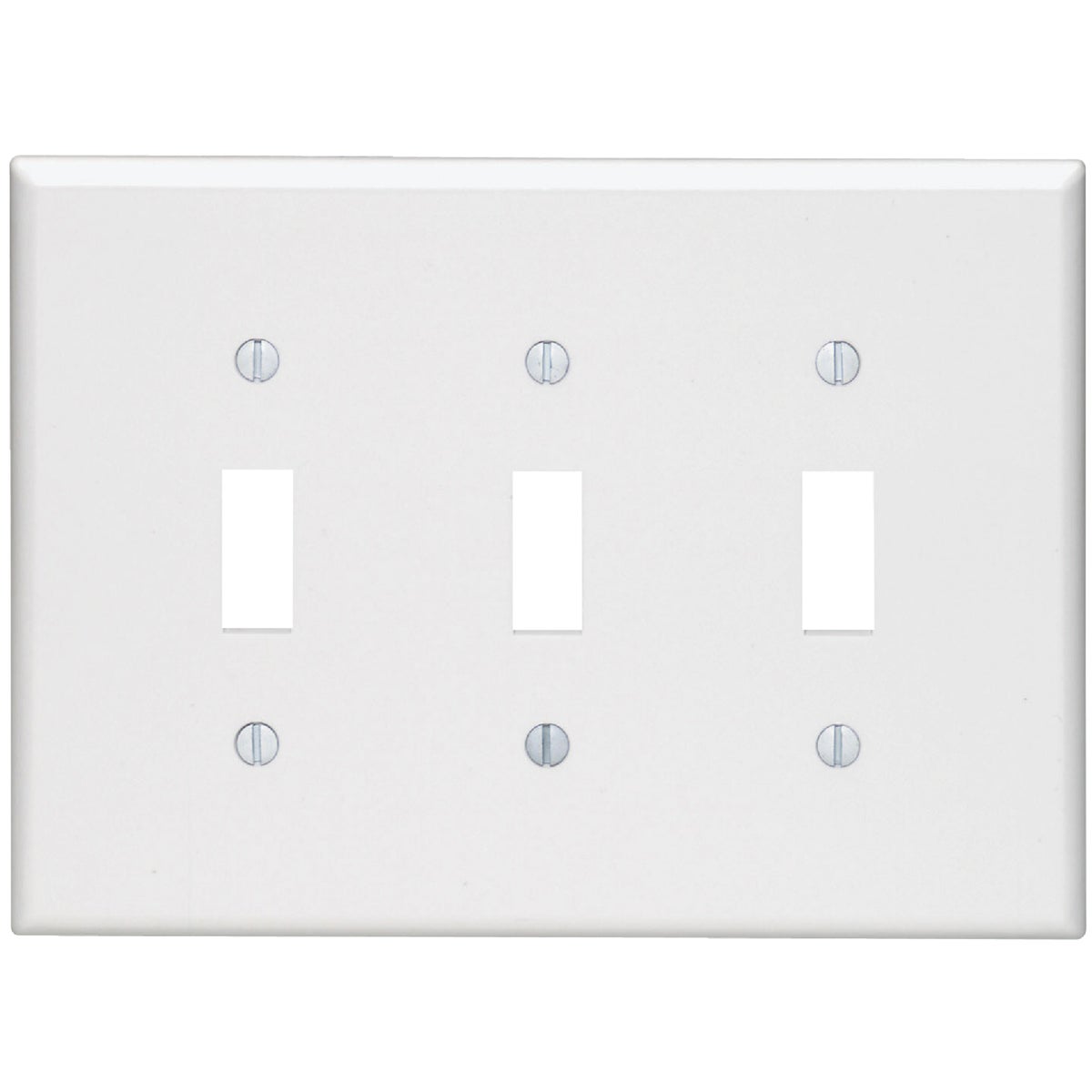 WHT 3-TOGGLE WALL PLATE - 80511W by Leviton Mfg Co