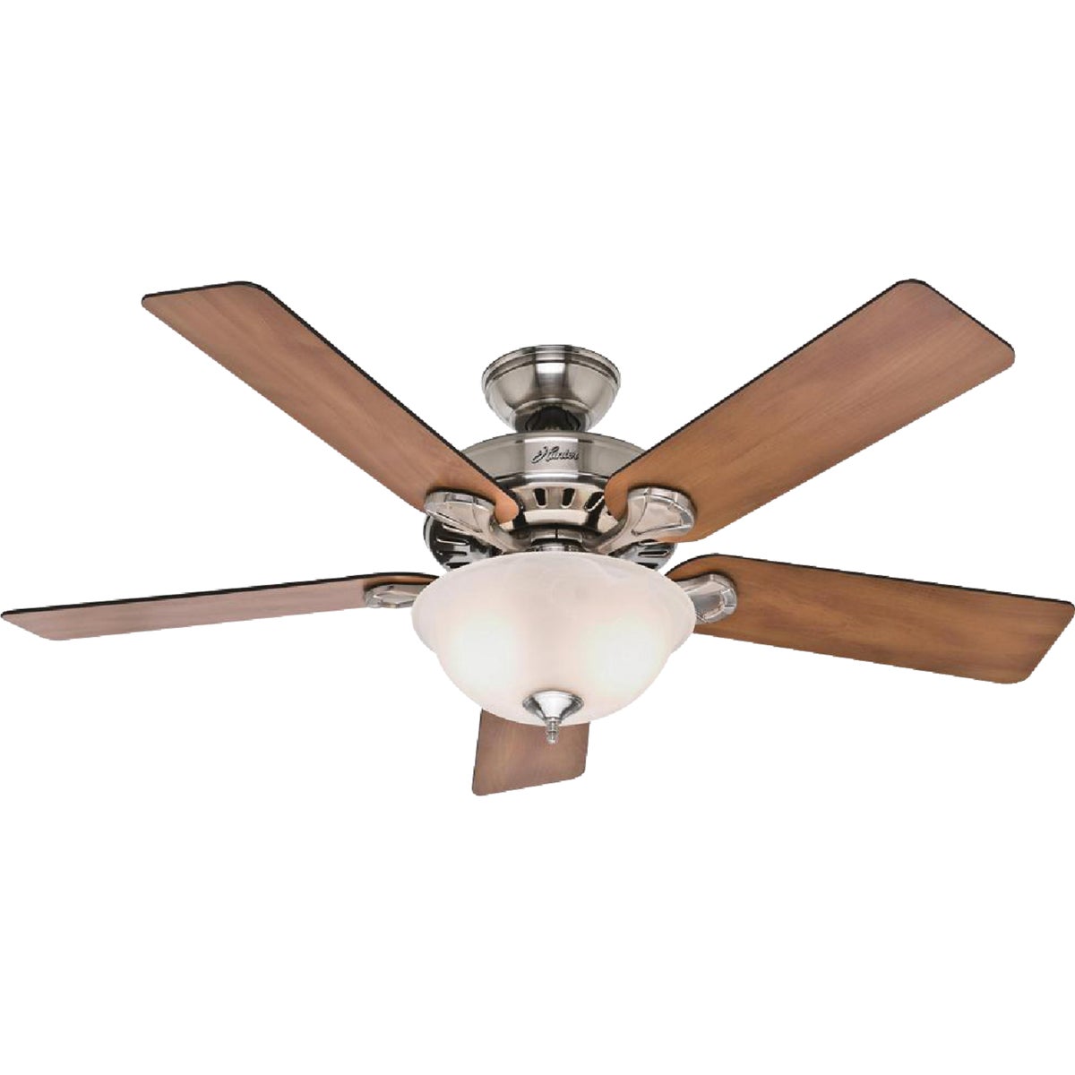 52" BR NICKEL FAN W/LT - 28723 by Hunter Fan Co