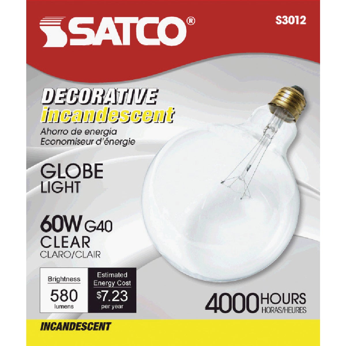 60W CLR 5" GLOBE BULB - 14187 60G40 by G E Lighting
