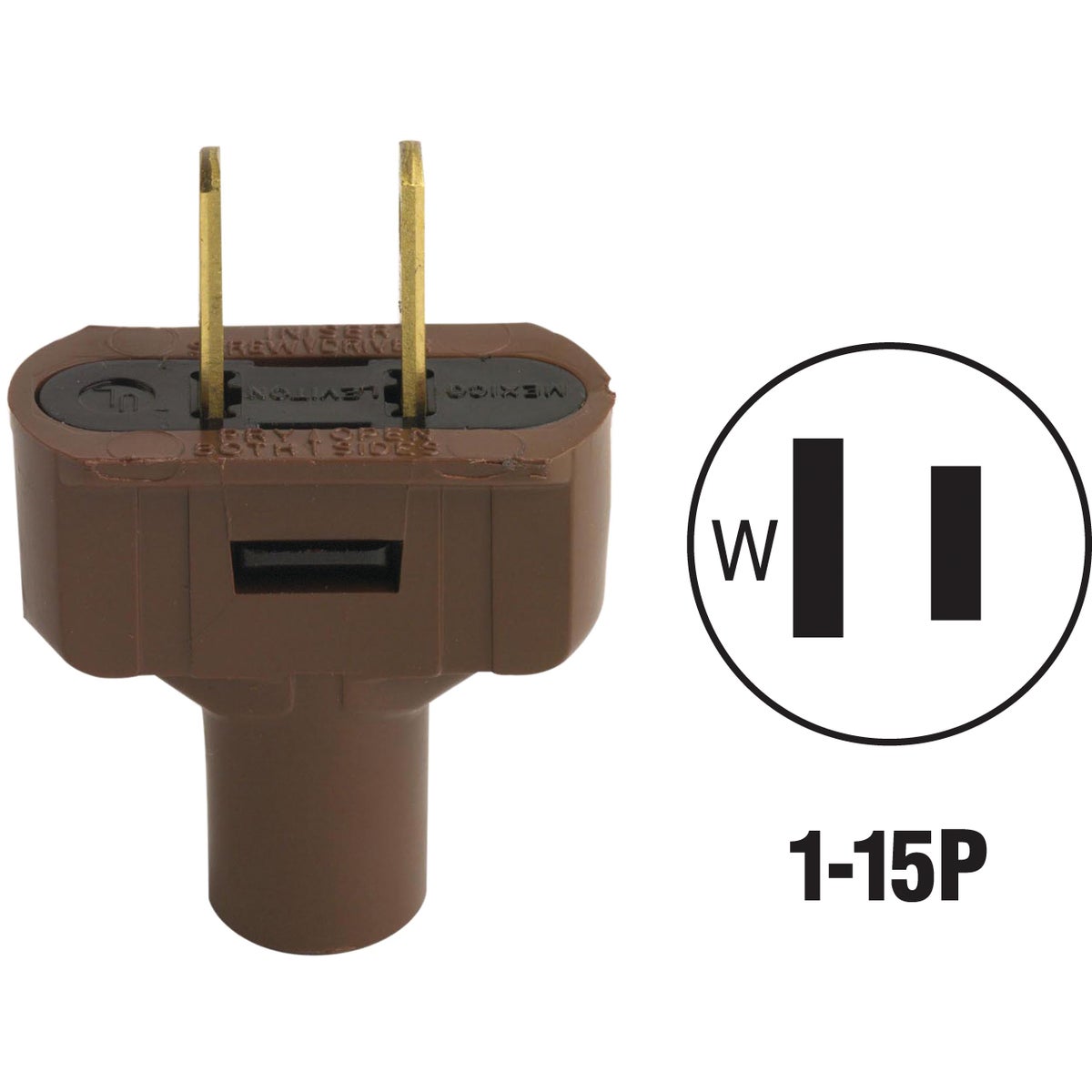 BRN CORD PLUG - 87548643 by Leviton Mfg Co