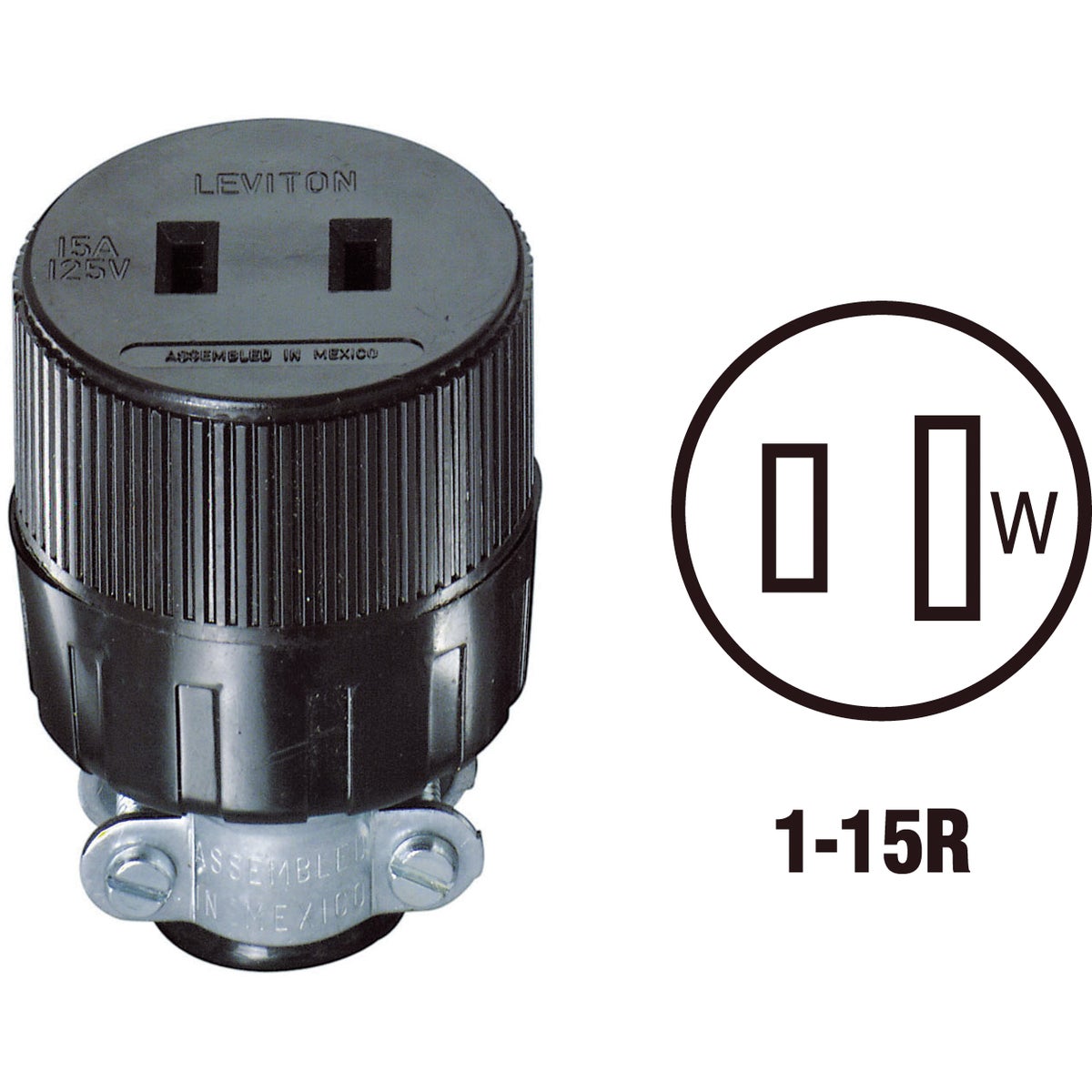 BLK CORD CONNECTOR - 875612 by Leviton Mfg Co