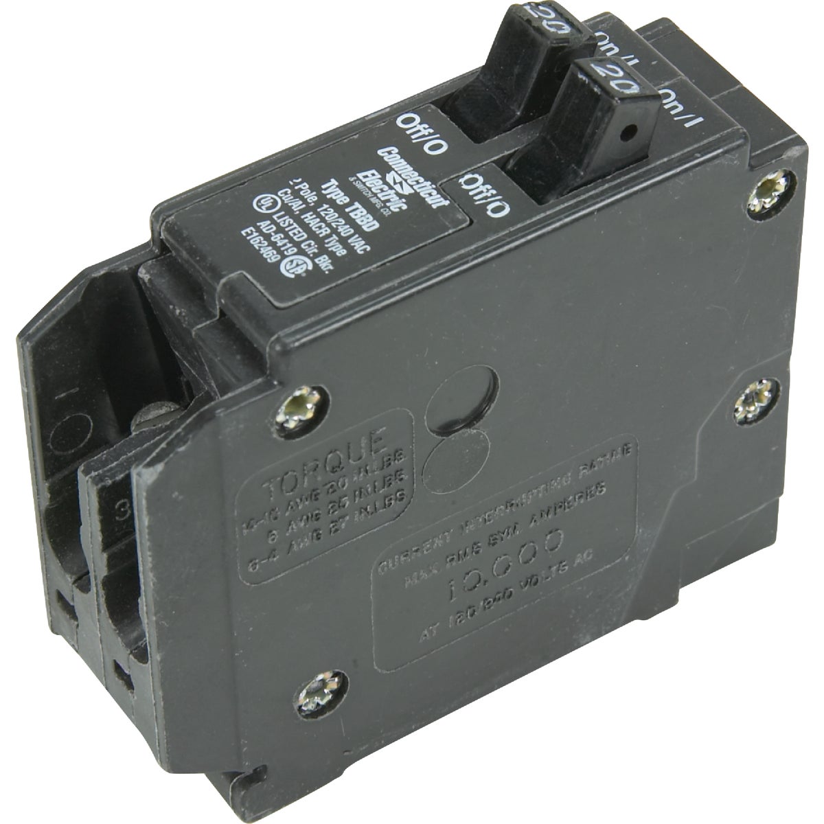 20A TWIN CIRCUIT BREAKER - ICBQ2020 by Connecticut Electric