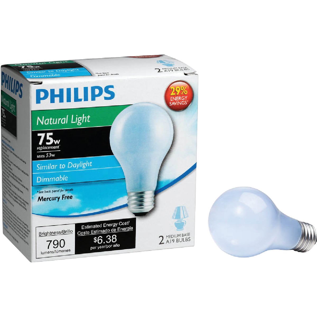 53W RVL WHT HALOGEN BULB - 63008 53A/W/RVL/H-2PK by G E Lighting