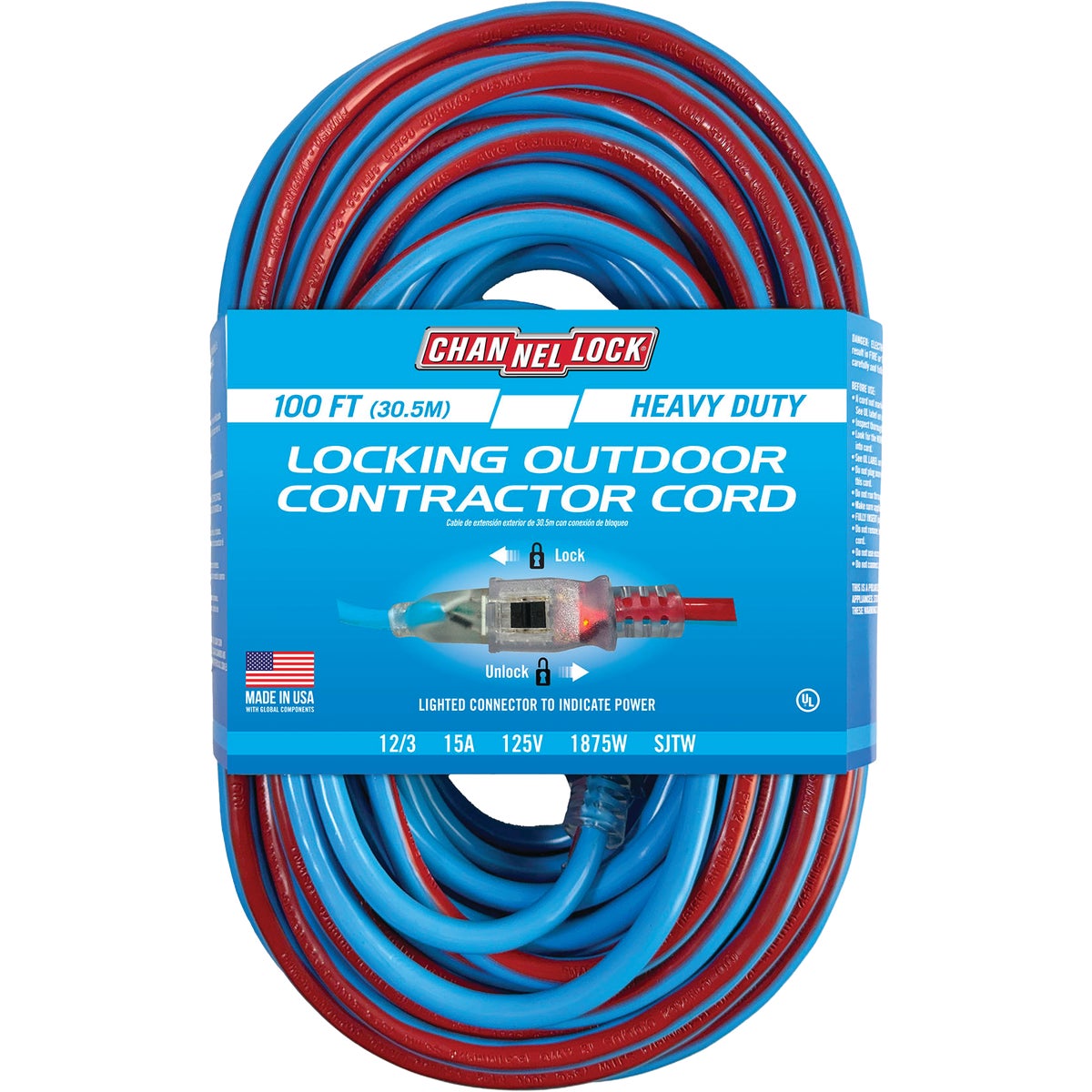 100' 12/3 CORD LOCK - LKJTW123-100BR2 by Channellock&reg;