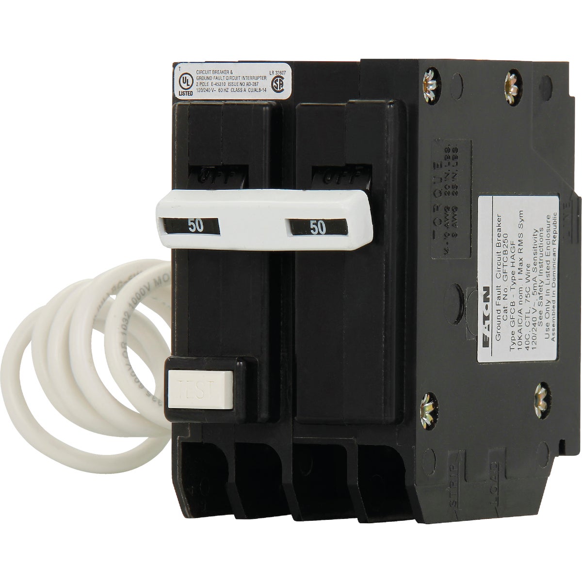 50A GFI CIRCUIT BREAKER - GFCB250 by Eaton Corporation