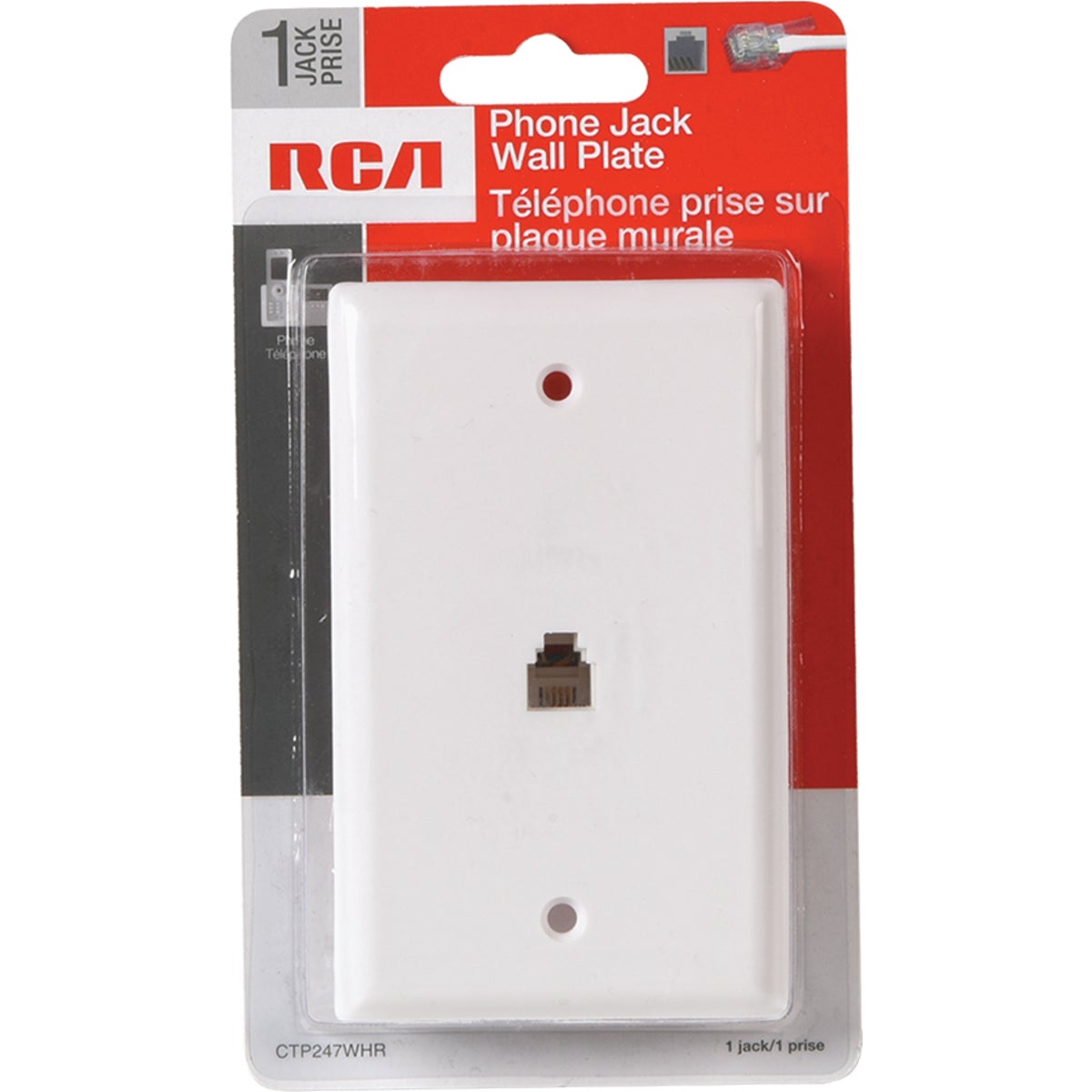 WHT MOD PHONE JACK - TP247WHRV by Audiovox Accessories