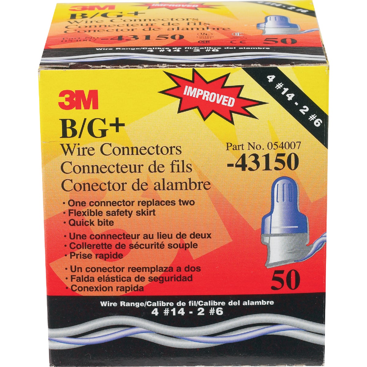 B/G WIRE CONNS 50 CT BOX - 43150 by 3m Co