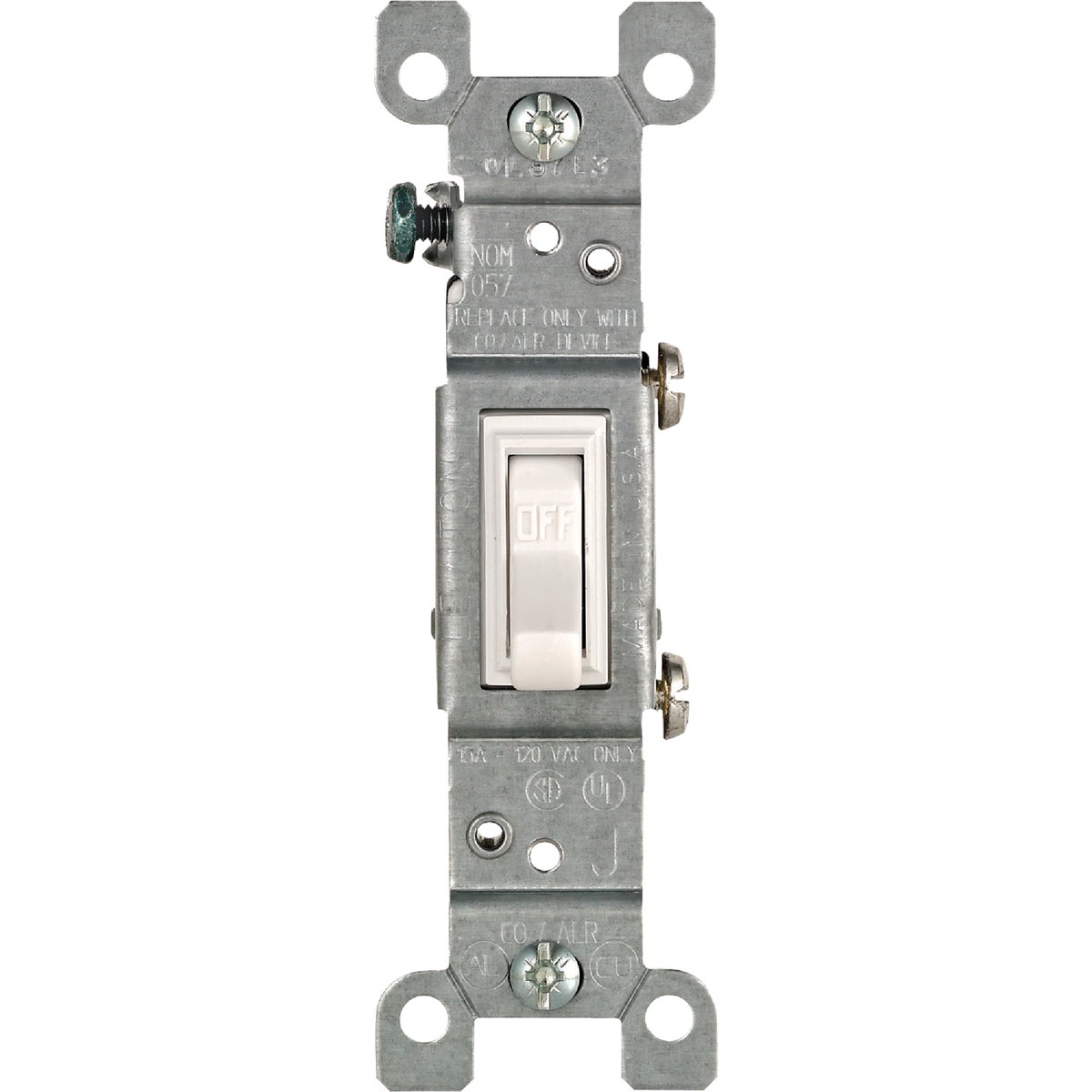 WHITE COPPER/ALUM SWITCH - 208-2651-2W by Leviton Mfg Co