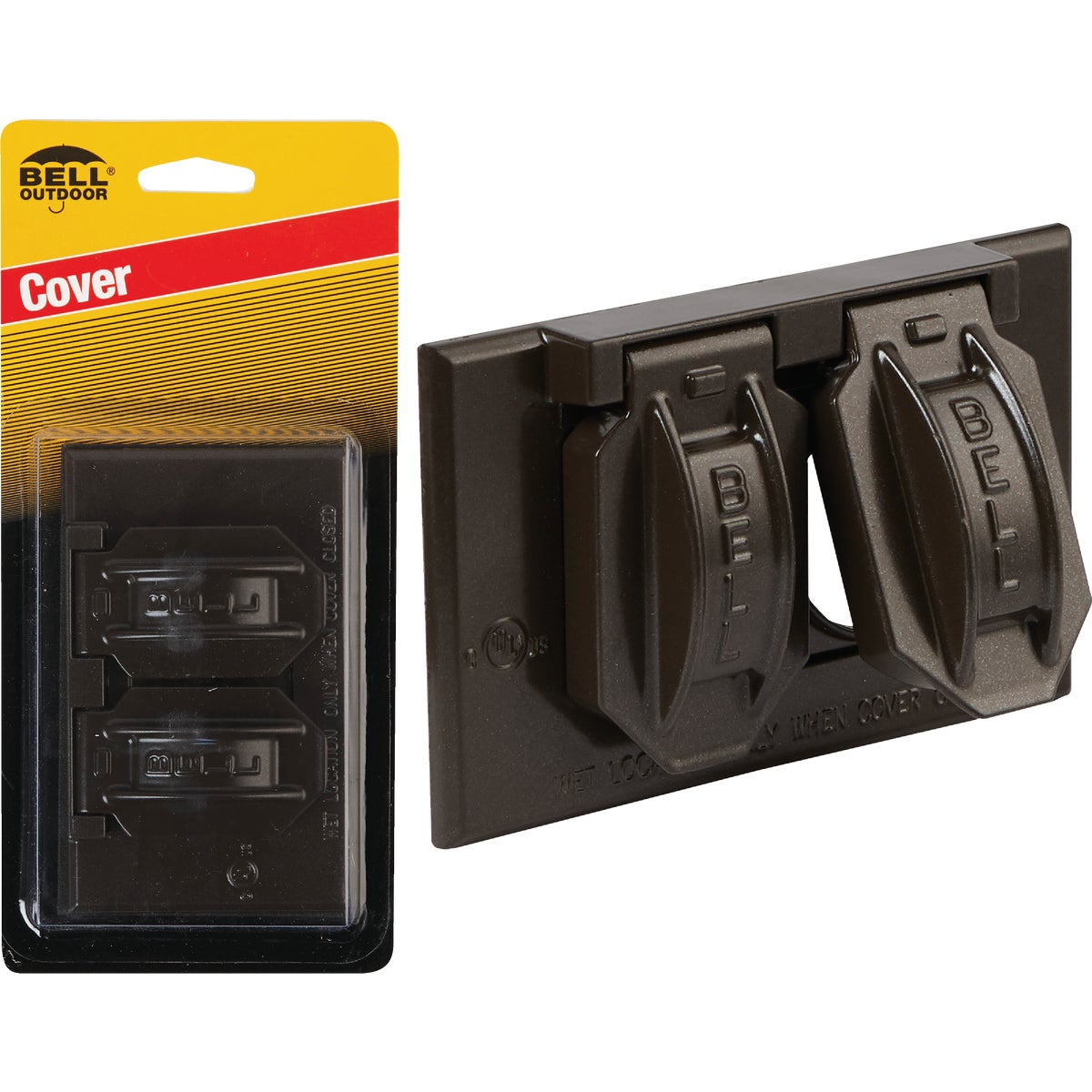 BRZ OUTDOOR OUTLET COVER - 5942-6 by Hubbell