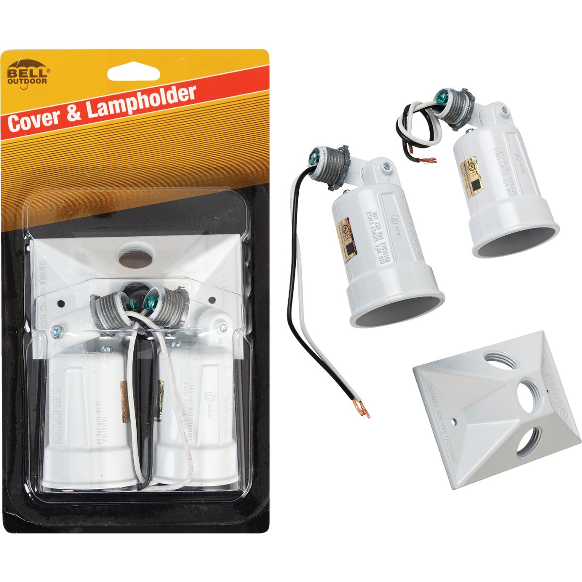 WHT DOUBLE LAMPHOLDER - 5917-4 by Hubbell