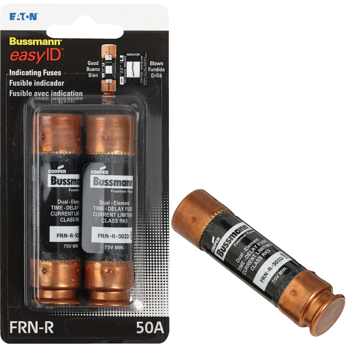 2PK 50A FRNR EASYID FUSE - BP/FRNR-50ID by Bussmann Cooper
