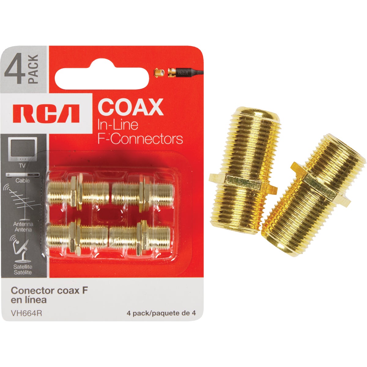 4PK FEED-THRU CONNECTOR - VH664RV by Audiovox Accessories