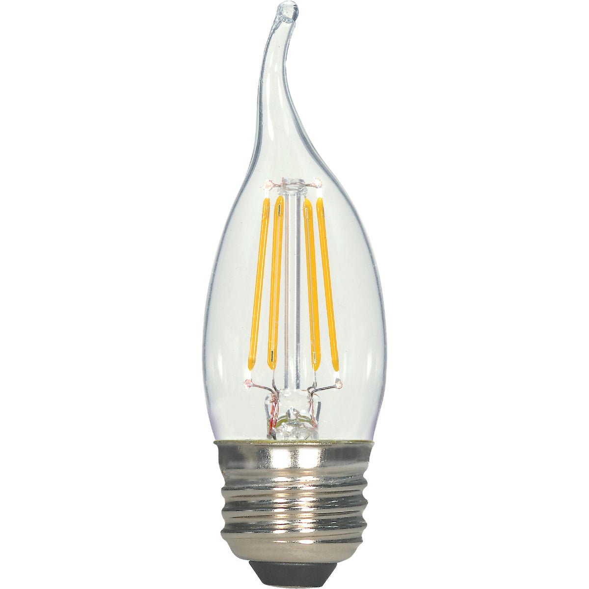 GE Lighting 2W WH FLAM TIP LED BULB 76453 LED2CAM/W/TP