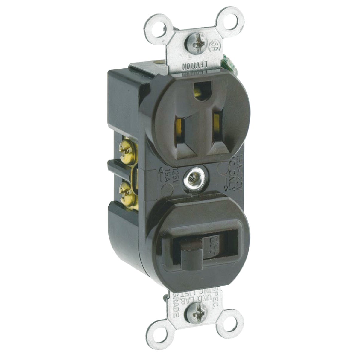 BRN SWITCH/OUTLET - S00-5225-00S by Leviton Mfg Co