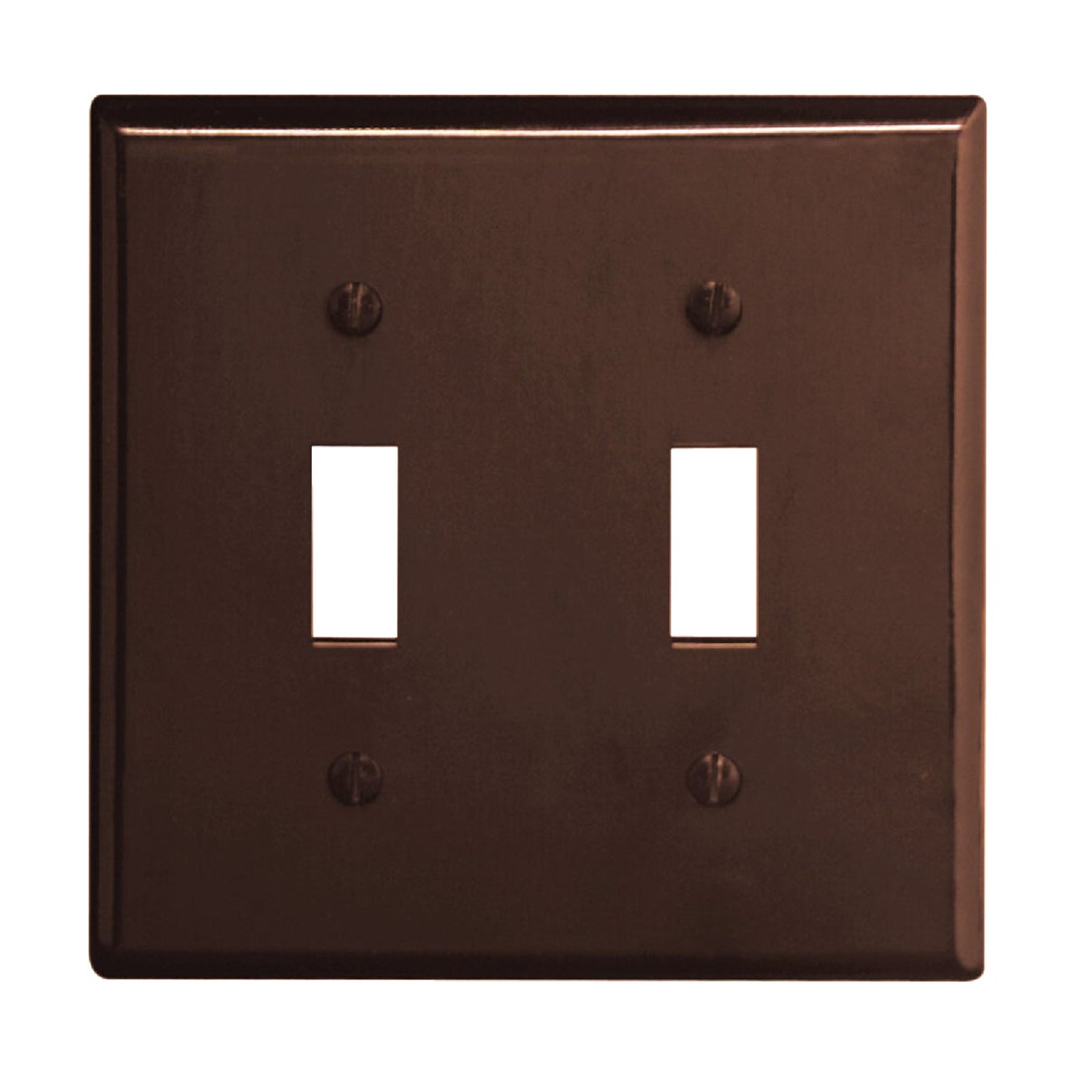 BRN 2-TOGGLE WALL PLATE - 85009 by Leviton Mfg Co