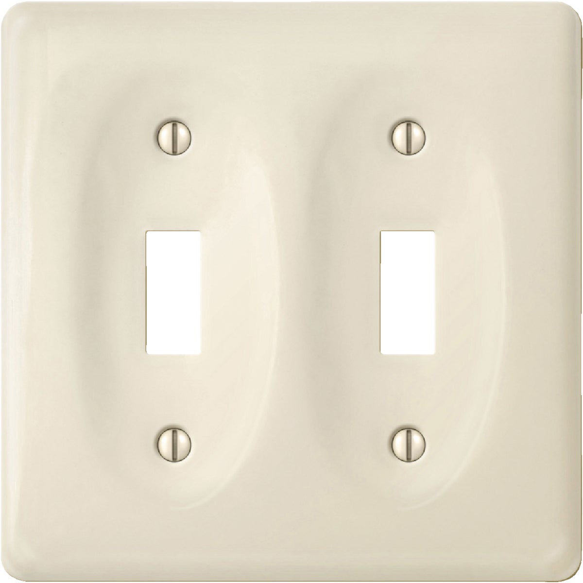2T GL BN/PORC WALLPLATE - 982BN by Jackson Deerfield Mf