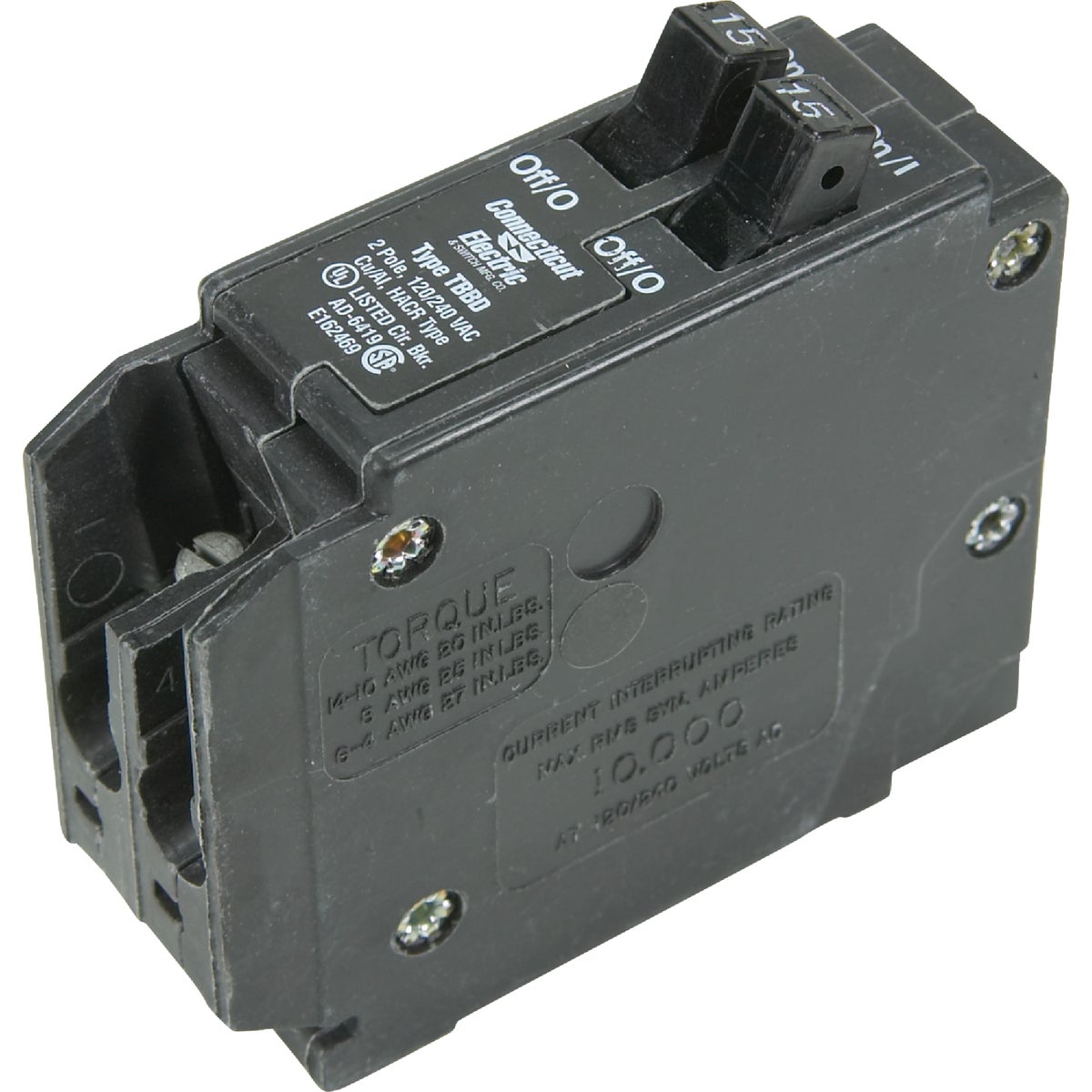 15A TWIN CIRCUIT BREAKER - ICBQ1515 by Connecticut Electric