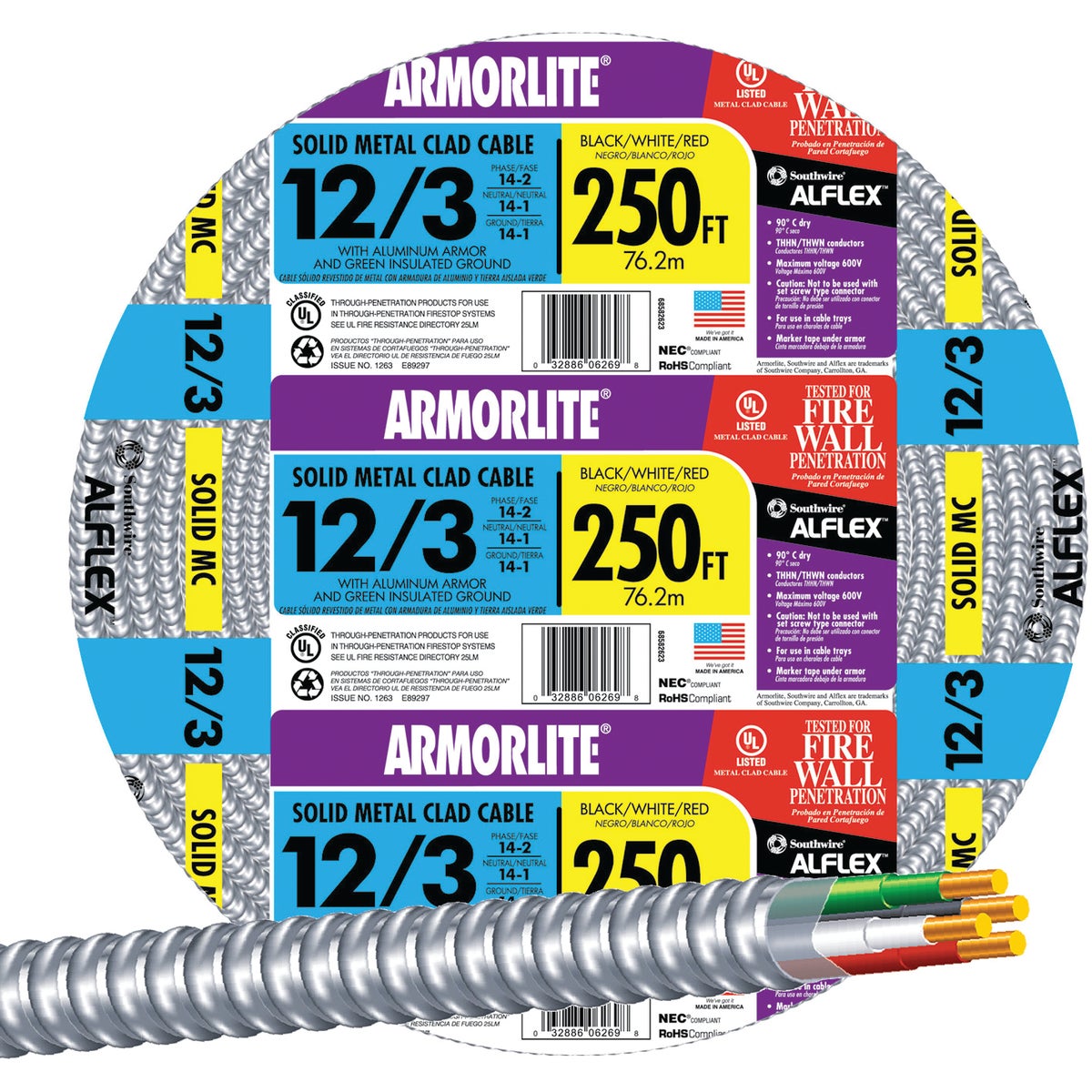 250' 12/3 MC ALUM CABLE - 68583455 by Southwire Company