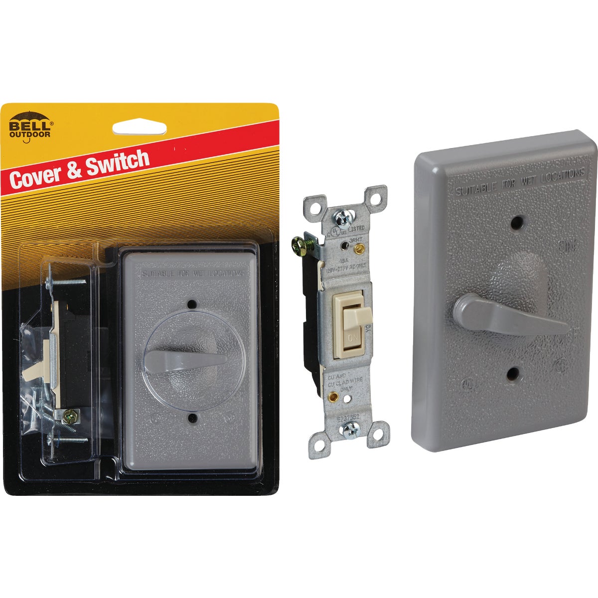 GRAY OUTDOR COVER/SWITCH - 5915-1 by Hubbell