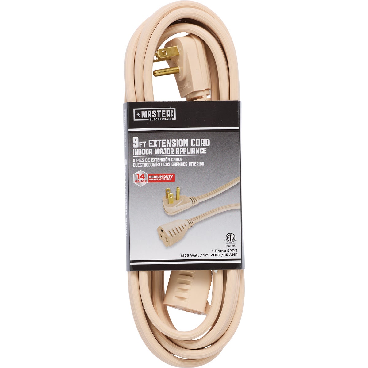 9' 14/3 BEIGE A/C CORD - 550045 by Coleman Cable Hwg