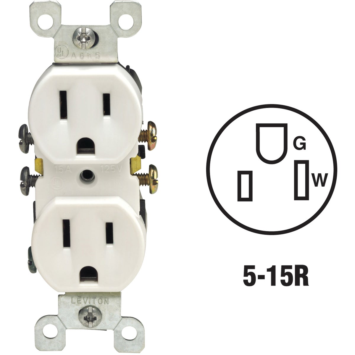 WHT DUPLEX OUTLET - S02-5320-WS by Leviton Mfg Co