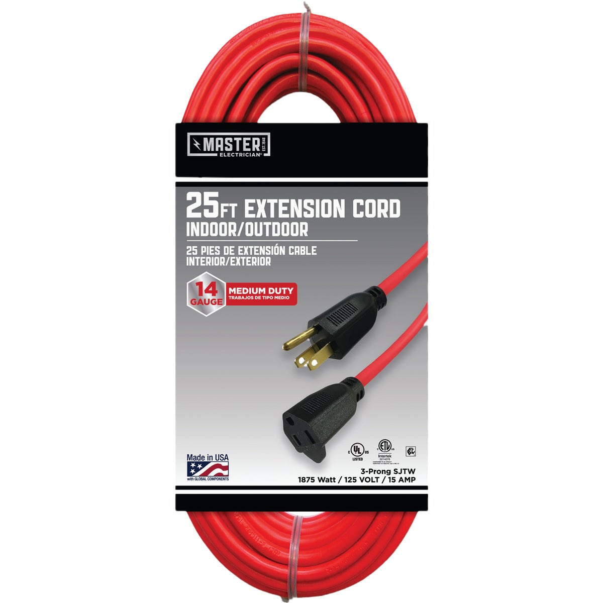 25' 14/3 OUTDOOR CORD - 550625 by Coleman Cable Import