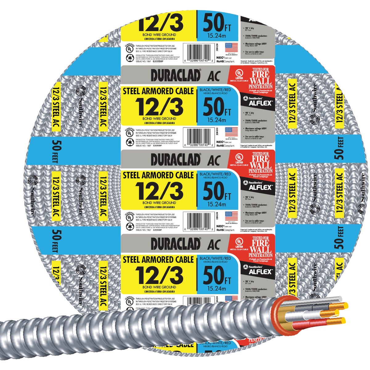 50' 12/3 STL ARMOR CABLE - 55275022 by Southwire Company
