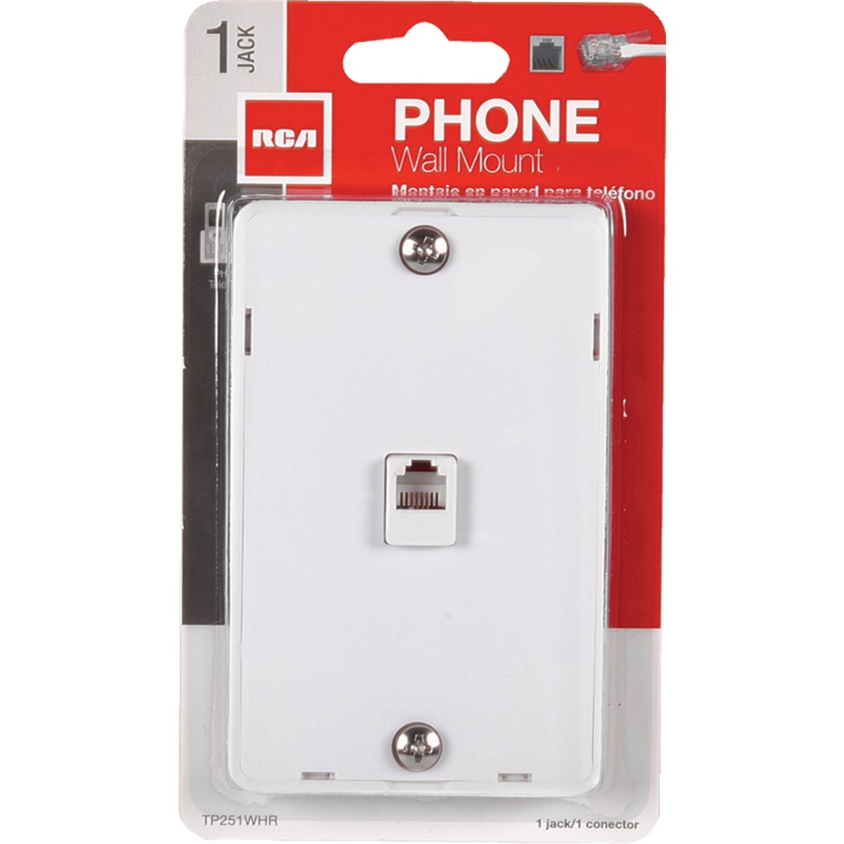 WHT WALL PHONE JACK - TP251WHRV by Audiovox Accessories