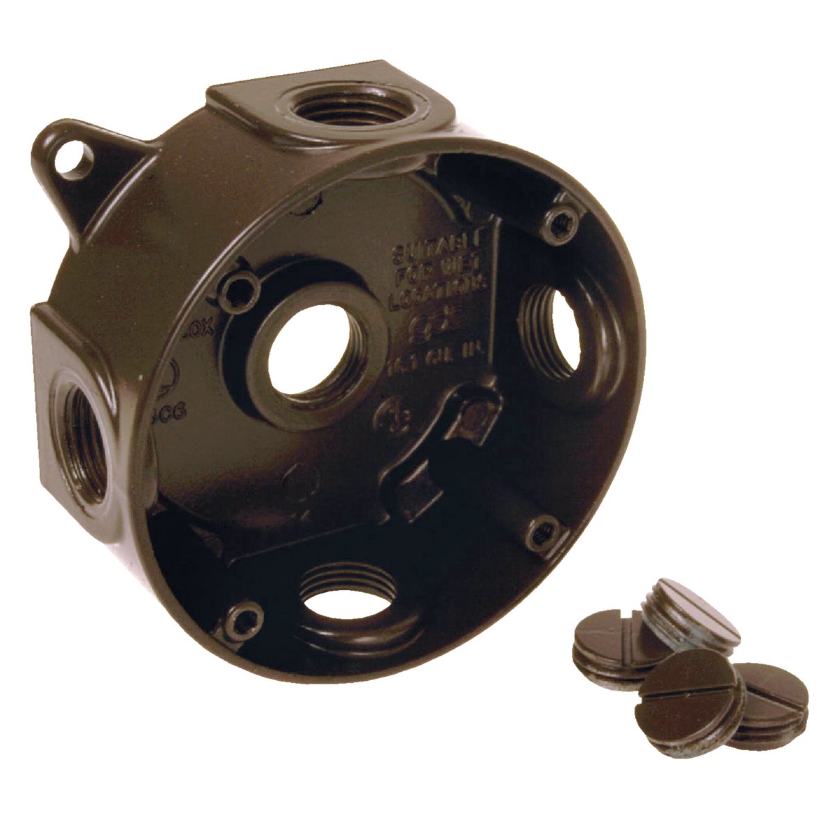 BRZ OUTDOOR RND BOX - 5981-2 by Hubbell