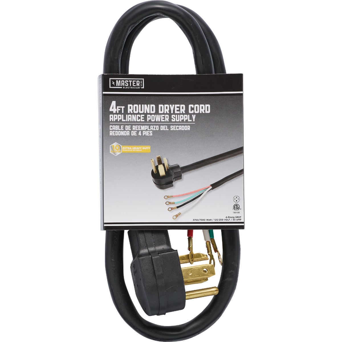 4' 10/4 DRYER CORD - 550768 by Coleman Cable Hwg