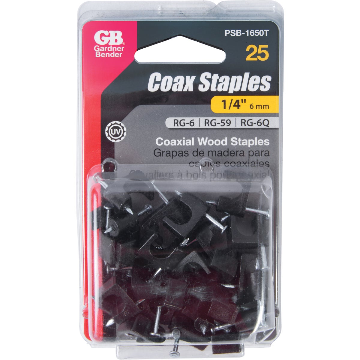 Coaxial Cable Staple - PSB-1650T by G B Electrical Inc