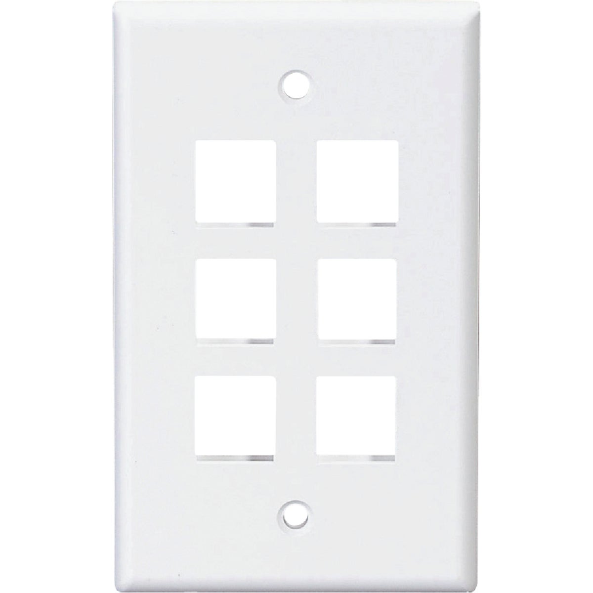 6-PORT WALL PLATE - R08-41080-6W by Leviton Mfg Co
