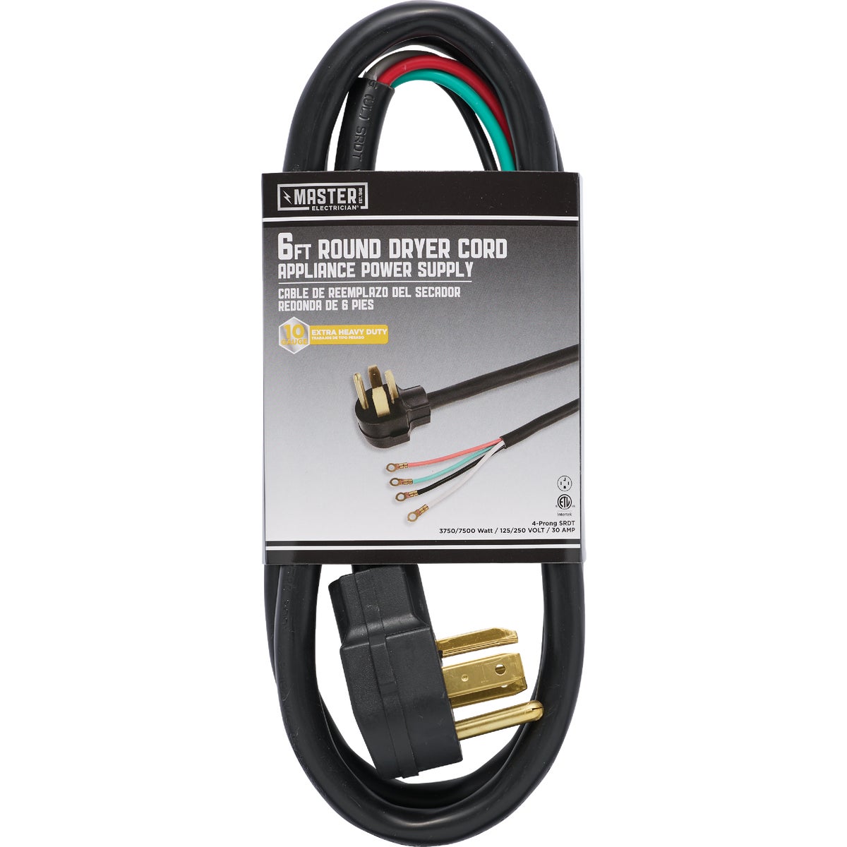 6' 10/4 DRYER CORD - 550769 by Coleman Cable Hwg