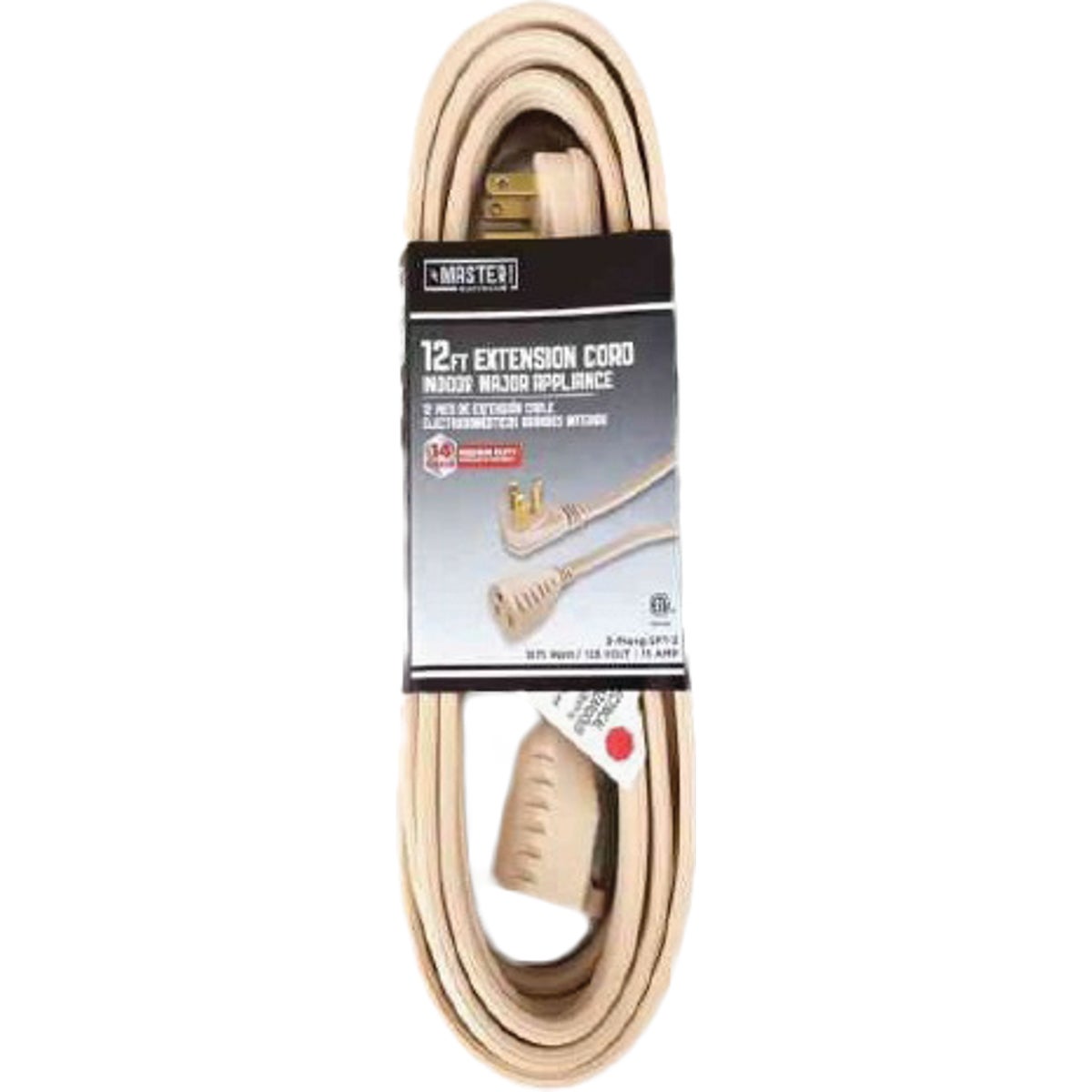 12' 14/3 BEIGE A/C CORD - 550046 by Coleman Cable Hwg