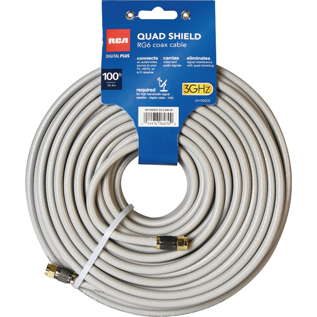 100' QUAD SHIELD CABLE - DH100QCR by Audiovox Accessories