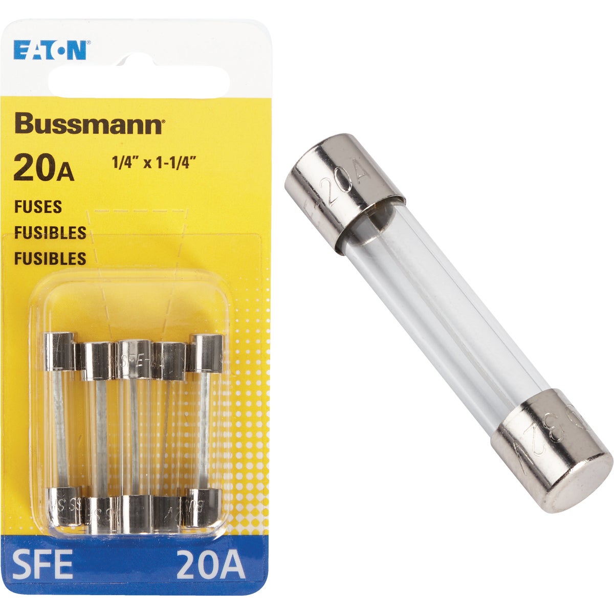 20AMP FUSE - BP/SFE-20-RP by Bussmann Cooper