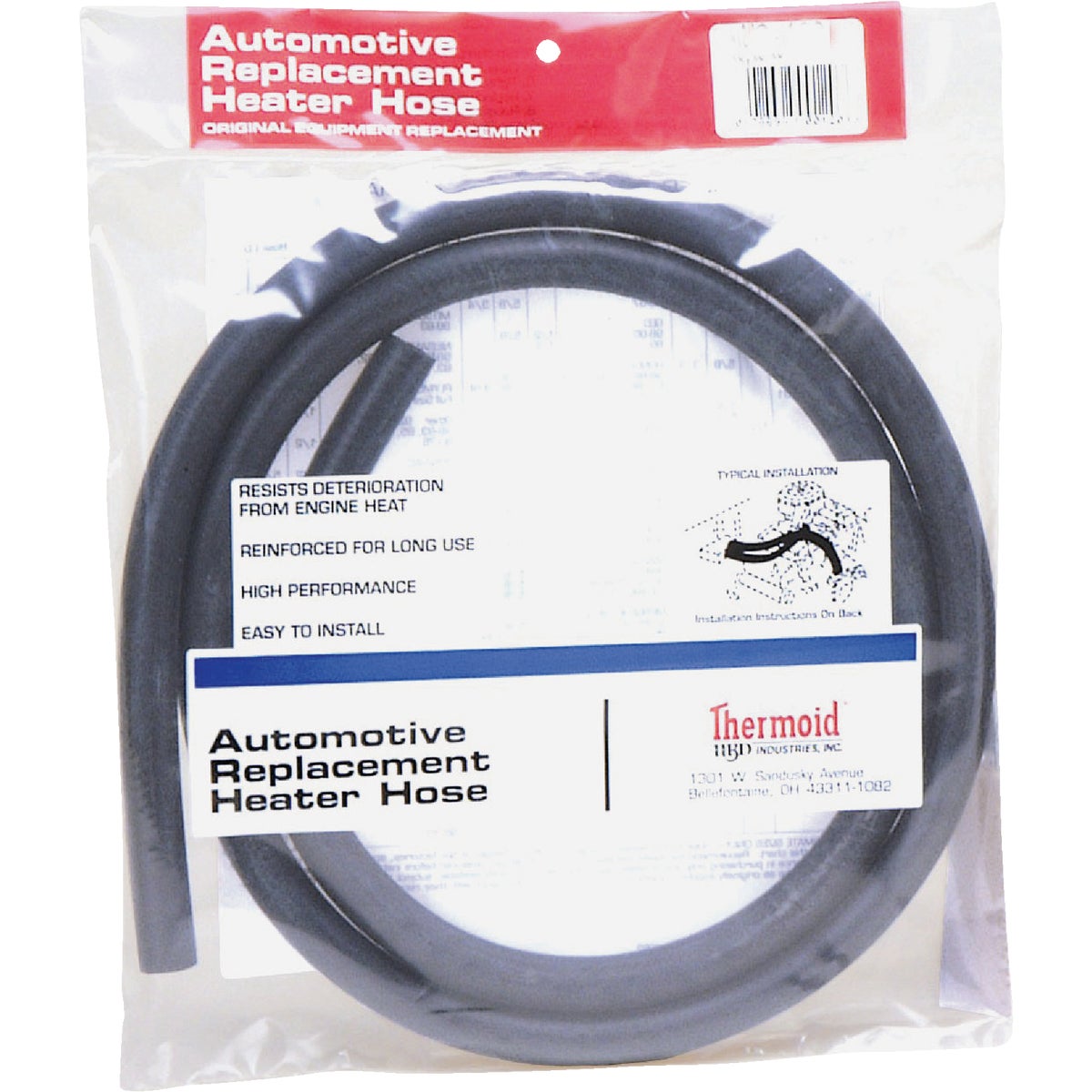 5/8"X6' BLK HEATER HOSE - 158 by H B D Industries Inc