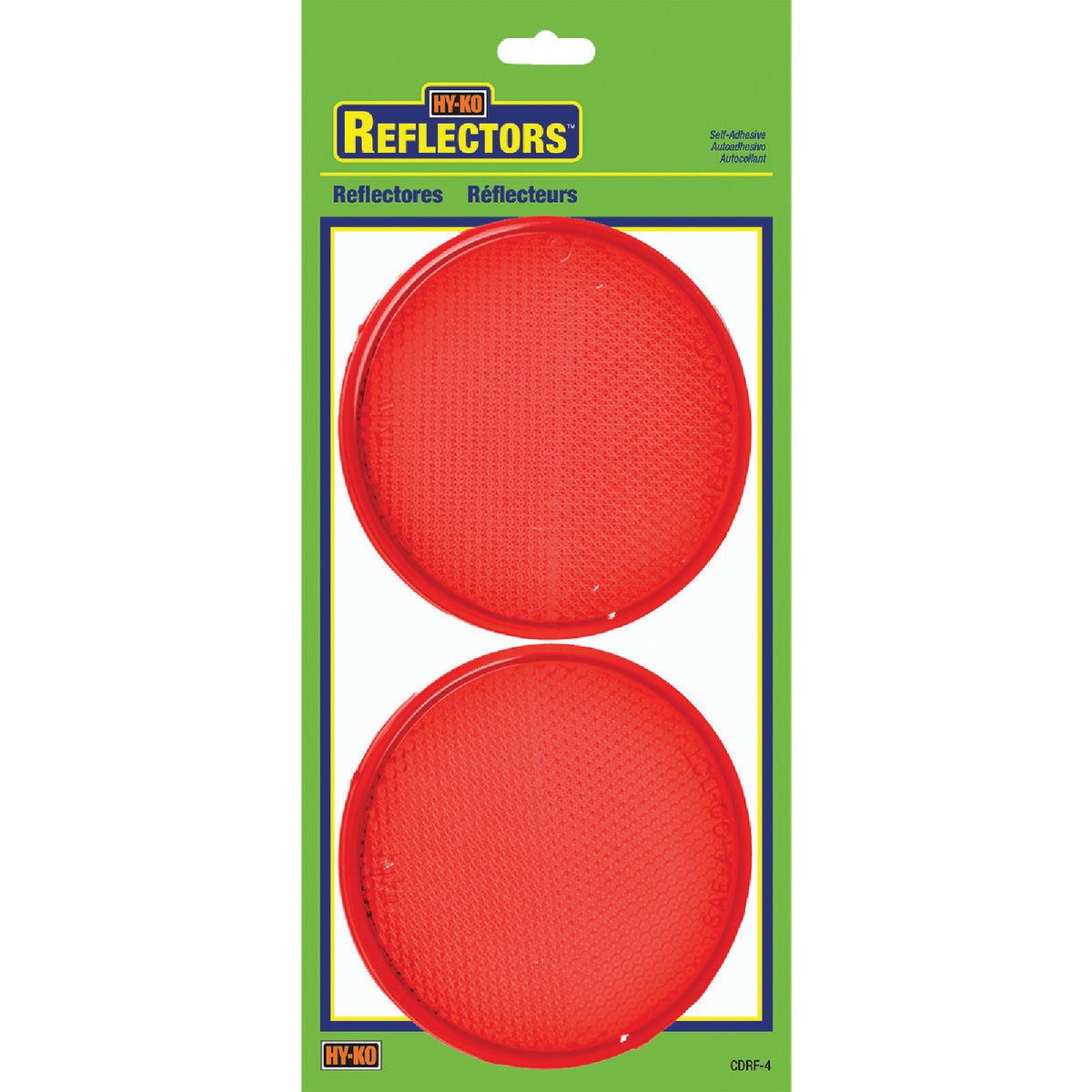 PRESS ON RED REFLECTORS - CDRF-4R by Hy Ko Prods Co