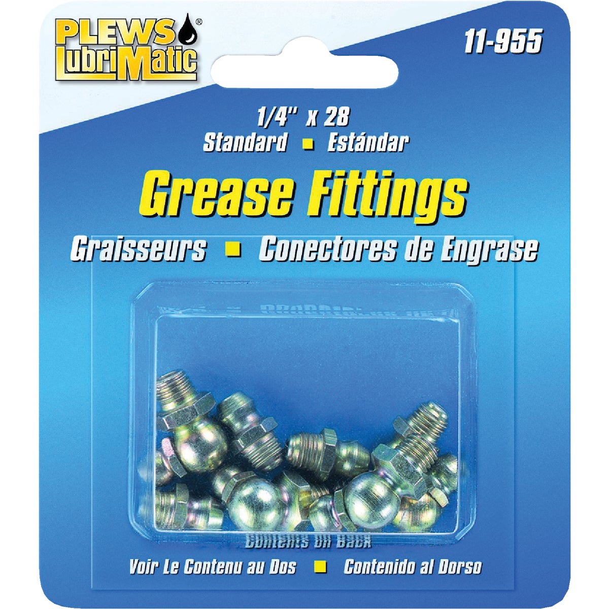 ASSORTED GREASE FITTINGS - 11-955 by Plews  Lubrimatic