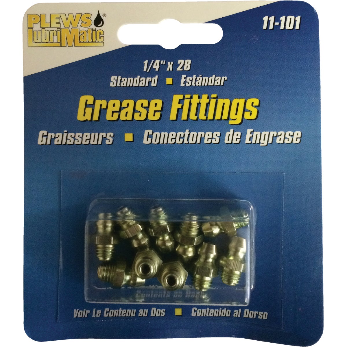 1/4" ST GREASE FITTING - 11-101 by Plews  Lubrimatic