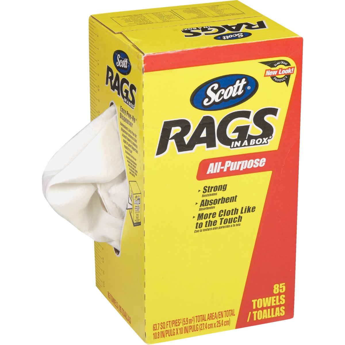 85CT BOX WHITE RAGS - 75240 by Kimberly Clark Scott