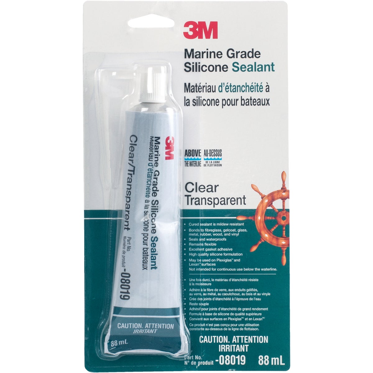 3OZ CLR MARINE SILICONE - 08019 by 3m Co