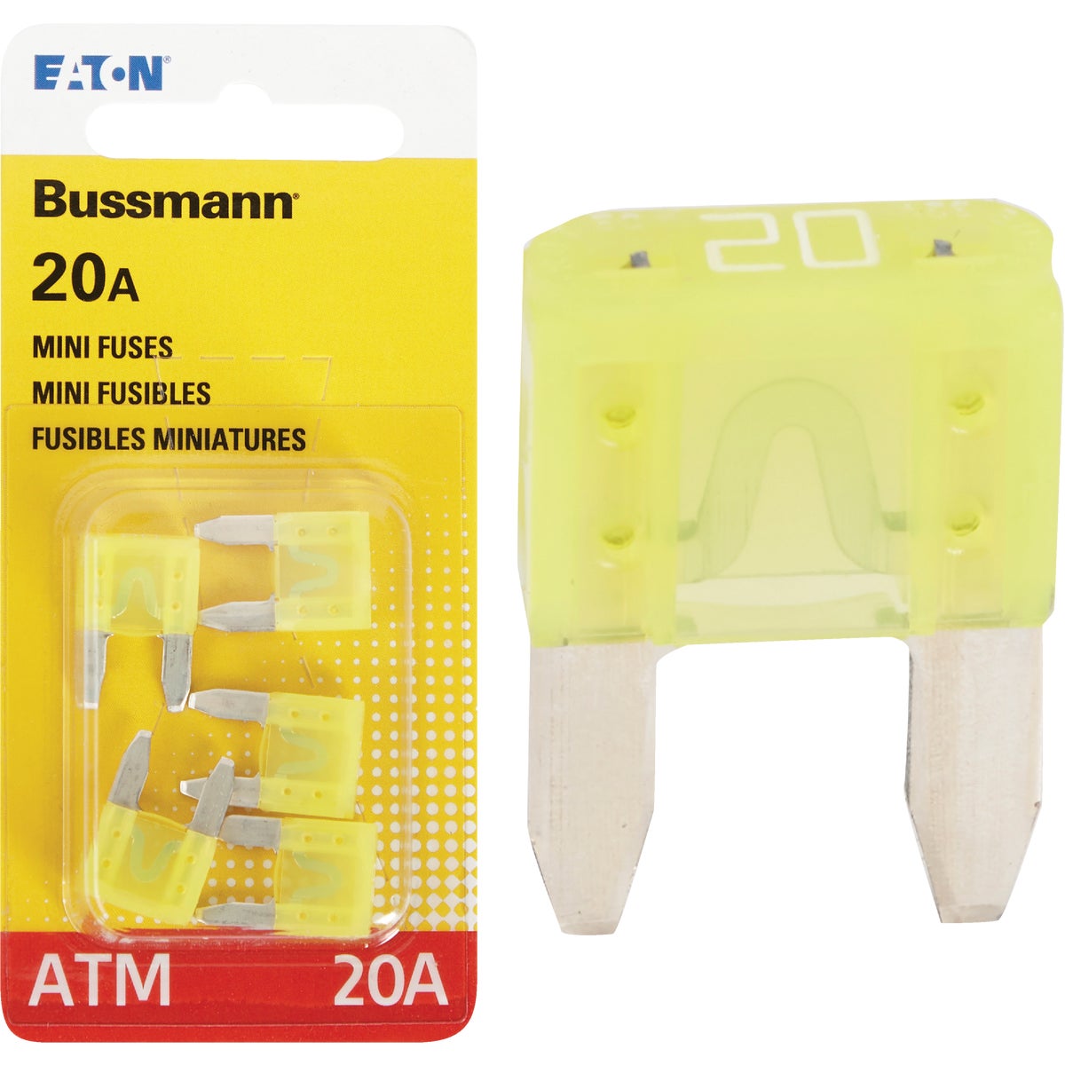 20AMP MINI FUSE - BP/ATM-20-RP by Bussmann Cooper