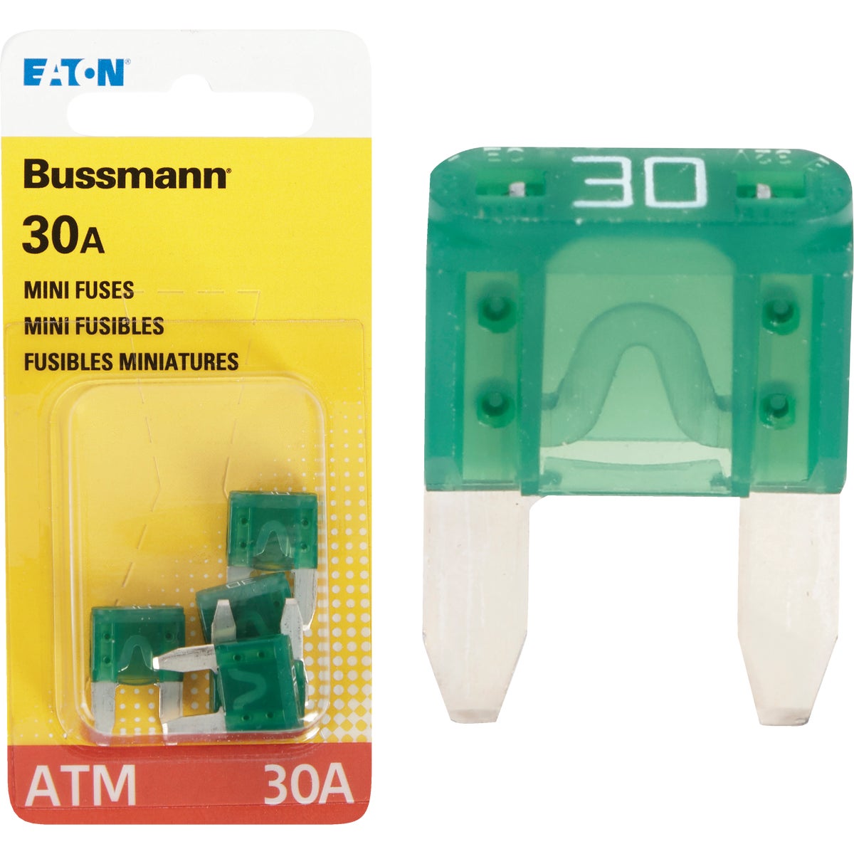 30AMP MINI FUSE - BP/ATM-30-RP by Bussmann Cooper