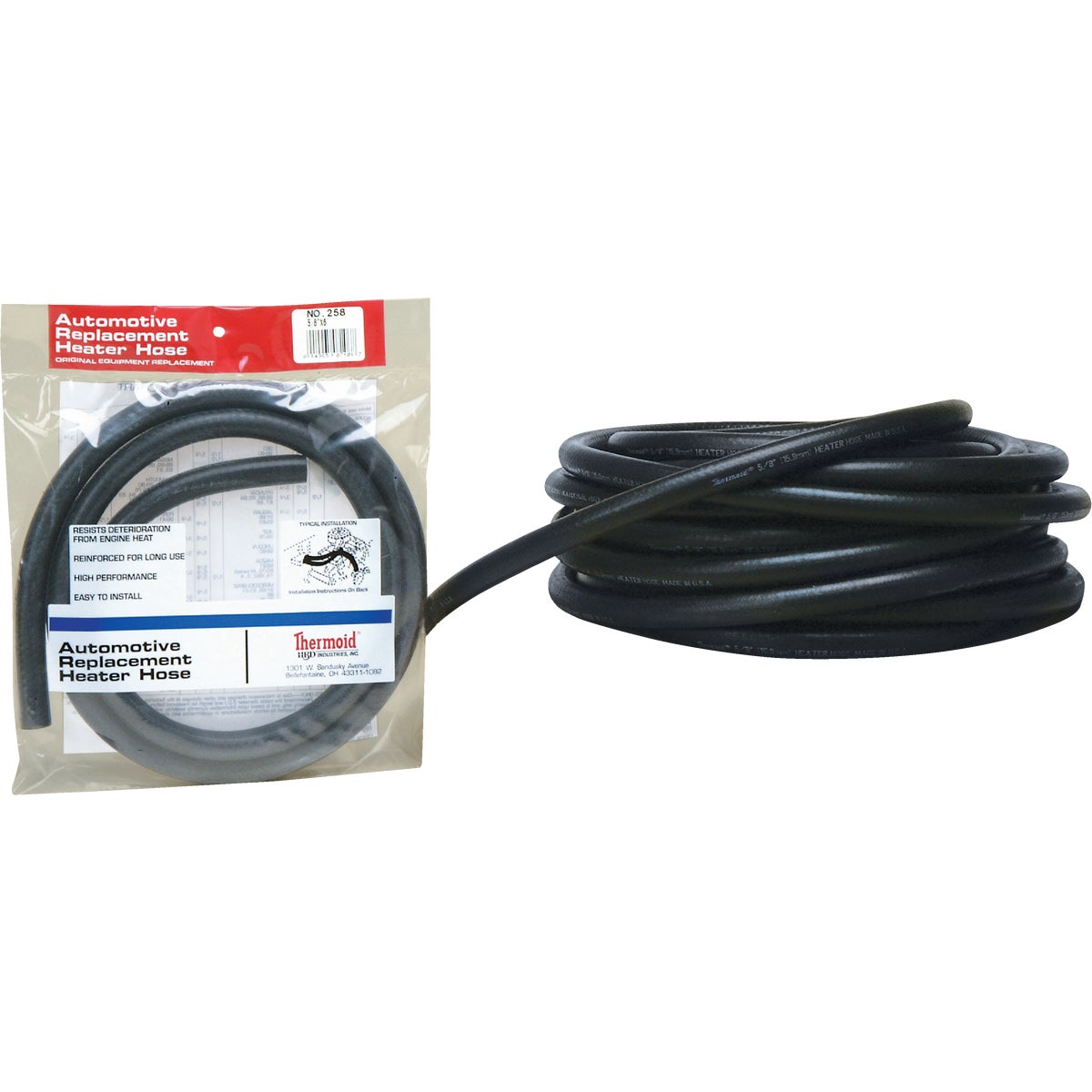 1/2" BLACK HEATER HOSE - 1825 by H B D Industries Inc