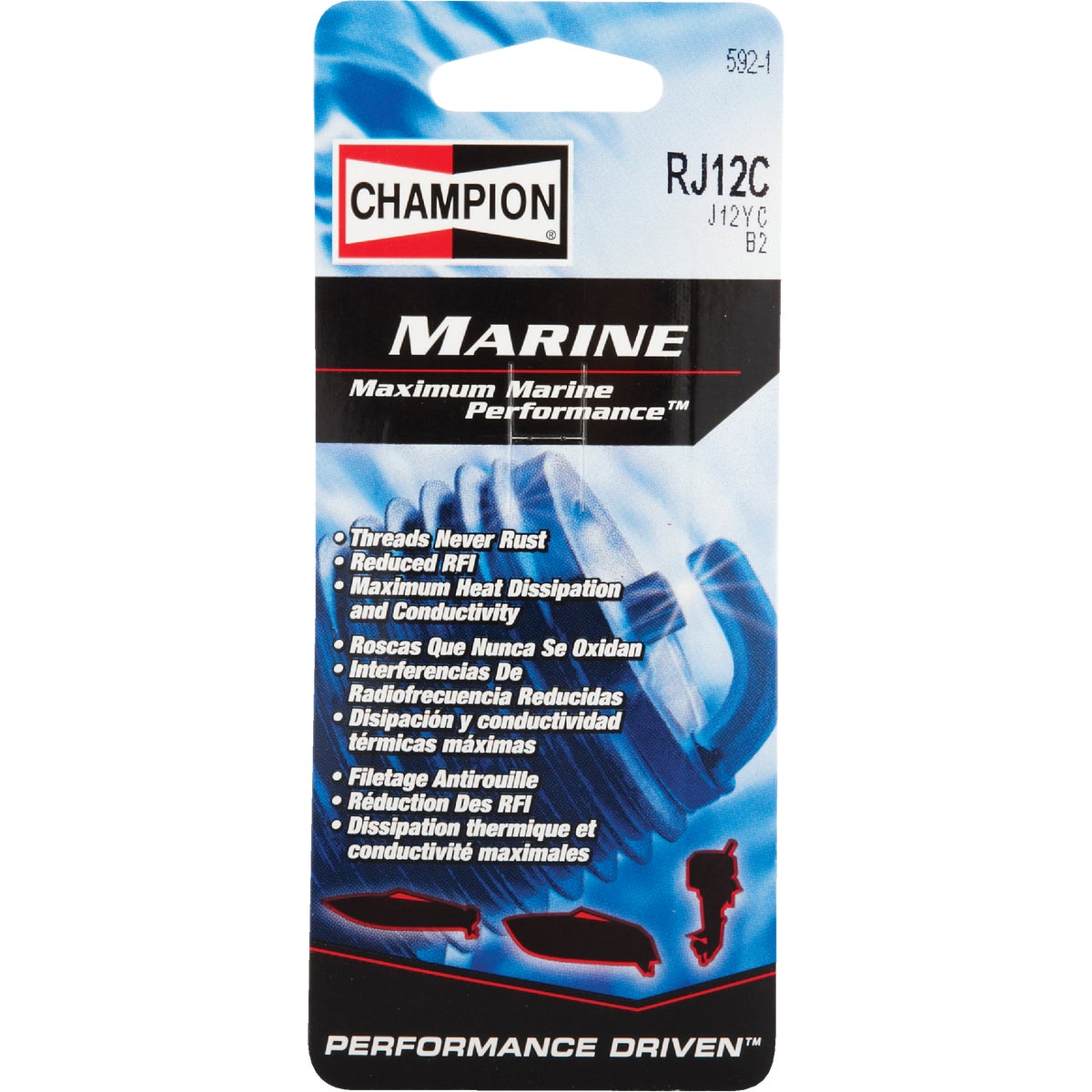 RJ12C MARINE SPARK PLUG - 592-1 by Federal Mogul