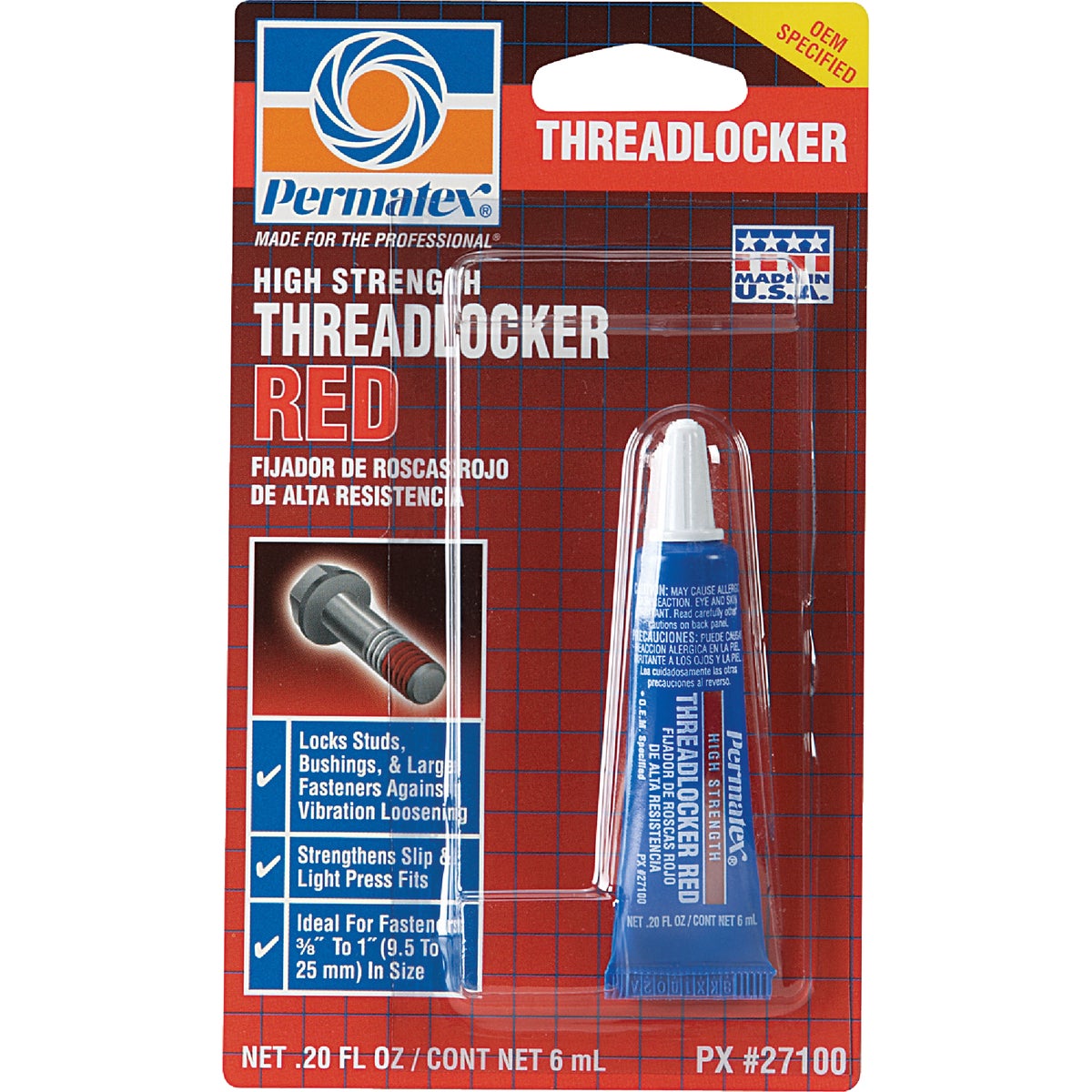 6ML THREADLOCKER - 27100 by Permatex Inc