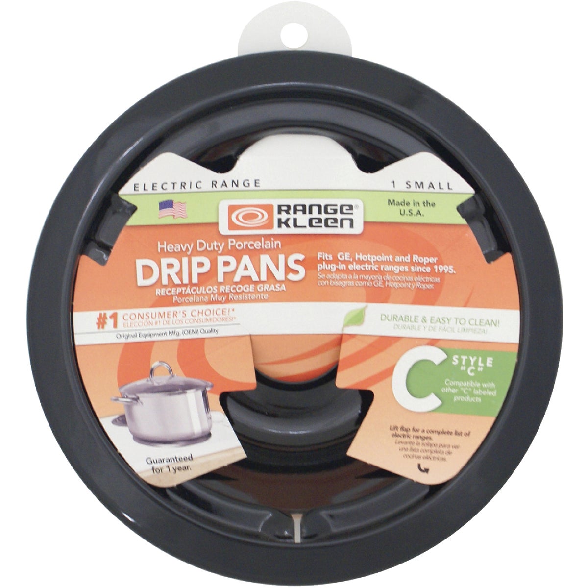6" PORC C STYLE DRIP PAN - P179 by Range Kleen Mfg Inc