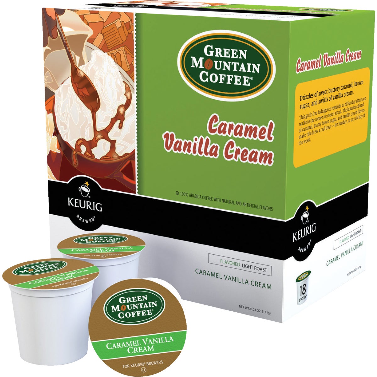 18CT K-CUP C VNLL COFFEE - 00750 by Keurig     M Block